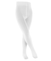 Strumpfhose Kinder Falke Family K Ti 98-104 Einfarbig Dick Baumwolle Weiß 2000