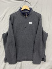 Johnston  Murphy Sweater Men 2XL Dark Gray 1/4 Zip Pullover Cotton Blended