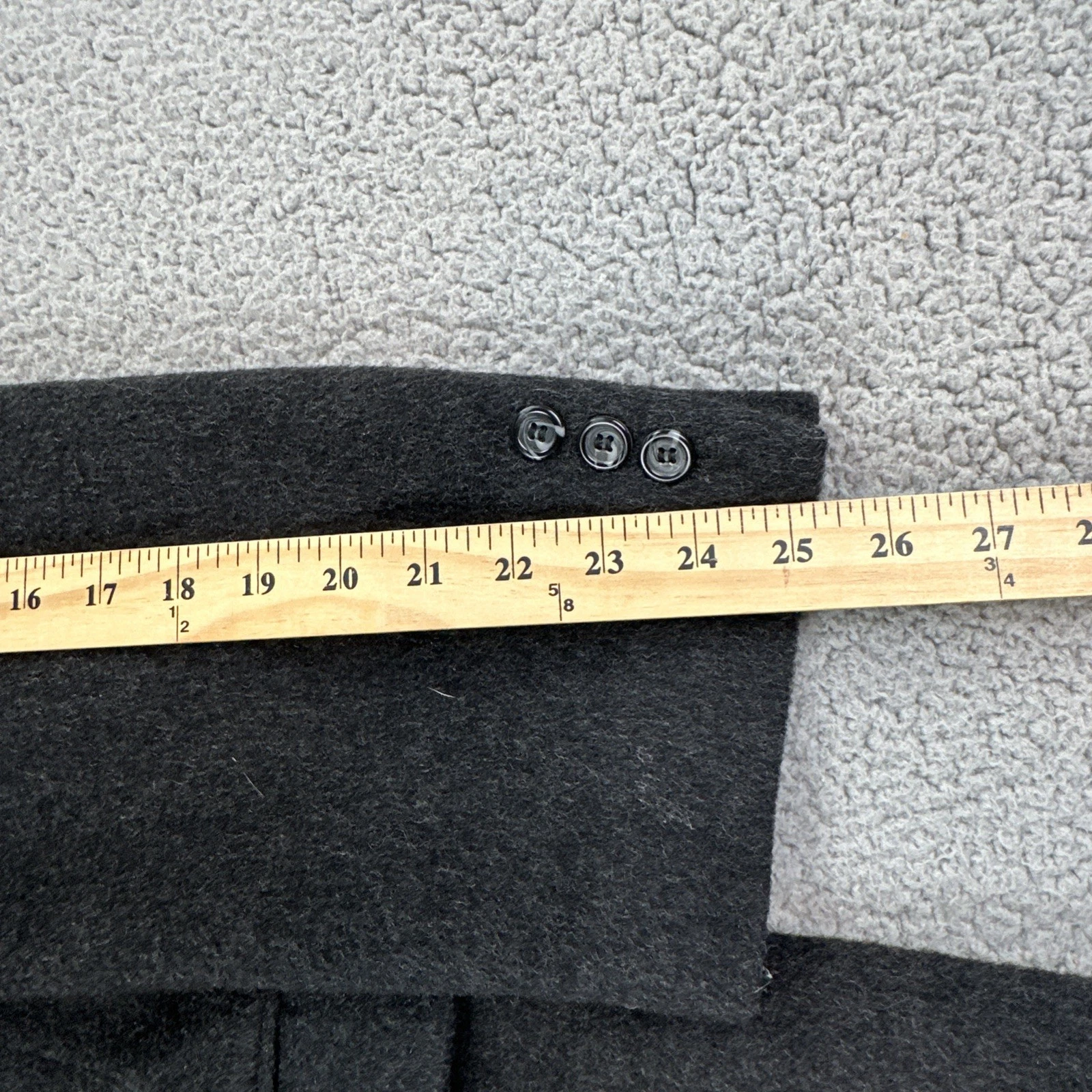 Nino Cerruti Rue Royale Wool Cashmere Blend Overcoat 42R Charcoal Gray 3 Button image 13
