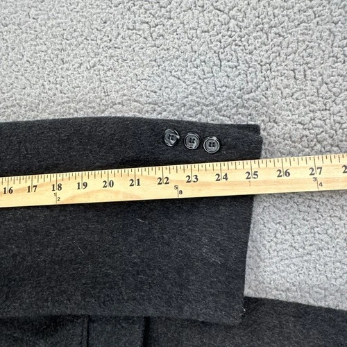 Nino Cerruti Rue Royale Wool Cashmere Blend Overcoat 42R Charcoal Gray 3 Button image 13