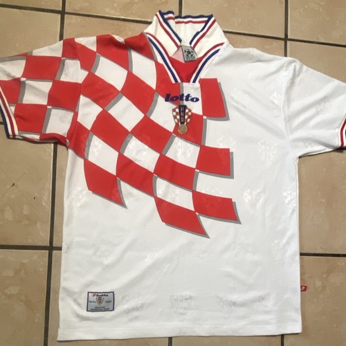 VINTAGE CROATIA NATIONAL TEAM 1998/2000 HOME FOOTBALL SHIRT JERSEY LOTTO