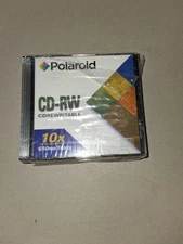 10 Pack Polaroid CD-RW 650MB 74-Minute 10x CD-Rewritable Disc in Slim Case