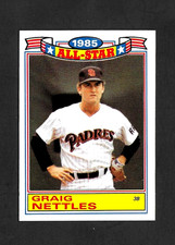 1986 TOPPS GLOSSY  '85 ALL-STAR GAME SET # 15 GRAIG NETTLES SAN DIEGO PADRES