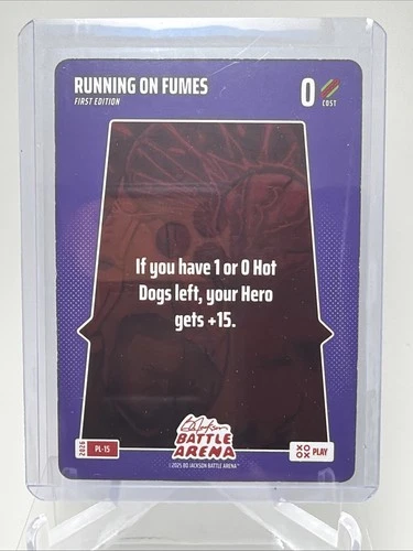 Bo Jackson Battle Arena 2026 Play 15 Running on Fumes PL-15 SP 1st Edition