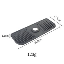 23.6 inch Silicone Faucet Mat for Kitchen Sink - 6 Slope Fasten Button Desig