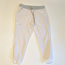 FIGS Women's Technical Collection Scrubs Set Top L muave Pants white L/P