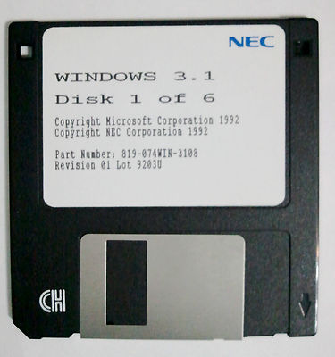 Original NEC Windows Version 3.1 (6 diskettes) 1992 + 5 diskettes