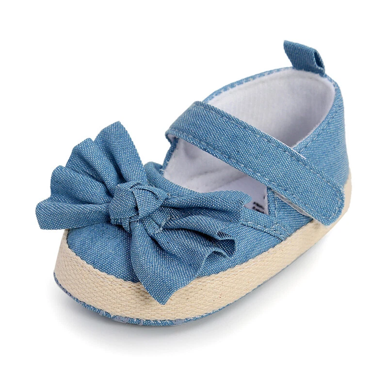 Bebé Niñas Niños Fiesta Bautizo Cochecito Zapatos Arco Niño Pequeño Cochecito Suela Suave Sandalias Foto 3 de 4