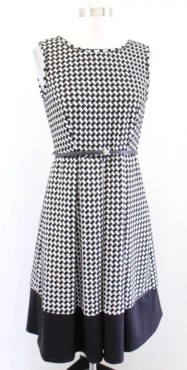 Houndstooth skater dress cheap