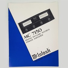 Original McIntosh MC7150   Solid State Amplifier Manual Vintage 