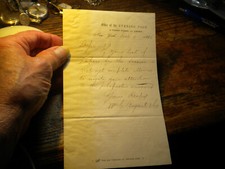 1856-AUTOGRAPH ED .L.S.-FROM-WILLIAM CULLEN BRYANT, ON-EVENING POST STATIONARY
