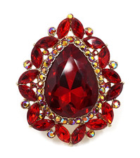 TB Teardrop Sparkle Lovely Elegance Luxury Rhinestone Crystals Stretch Rings