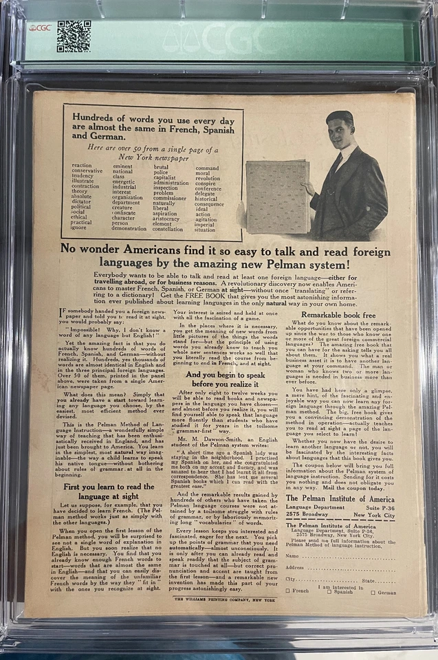 1923 JUNE 25 TIME MAGAZINE -CGC 4.0  COLONEL E. M. HOUSE COVER - 100 Years old Foto 2 de 2