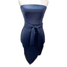 Charlotte Russe Small Dark Blue Strapless Evening Party Dress NWT