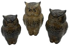 A Family Of Vintage Ceramic Owls