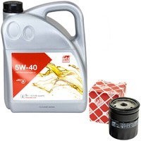 MotoröL Set 5W-40 5 Liter + ÖLfilter FüR Chevrolet Captiva Opel Vectra Omega B