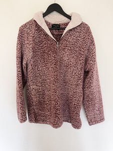 quarter zip fuzzy sweater