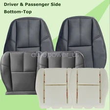 Chevy Tahoe Suburban Both Side Bottom & Top Seat Cover Black +Foam For 2007-2014