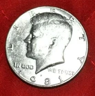 1981 P Kennedy Half Dollar Coin - circulated