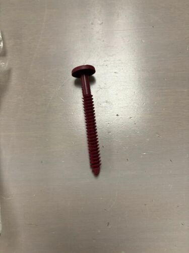 Mid America 3" Shutter-Lok Fasteners Spikes Lock Pegs Burgundy 12pk - Picture 2 of 3