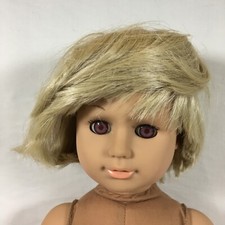 Global Dolls Corp. Toddler Lt. Blonde Doll Wig Short Straight Hair Cut Sz. 13-14
