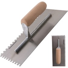Adhesive Trowel Tiling Notched Wood-Handle Spreading 6mm Teeth S11