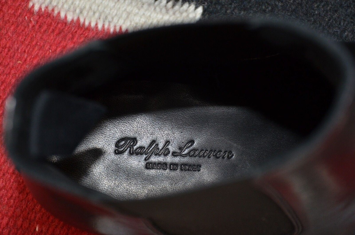 Ralph Lauren Purple Label Made in Italy Barnham Leather Ankle