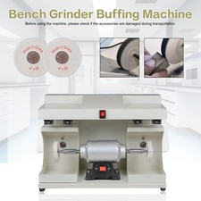 550W Dental Lab Polishing Lathe Machine Double Head Bench Grinder with LED Light