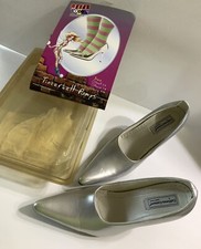 Rebel Toons Costume TINKERBELL PUMPS L 9-10 Silver Heels Shoes FAIRYTALES Fairy