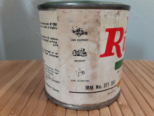 Vintage X-0 Rust Medium green Collectible Small Paint Can 1970s 8 Fl oz tru test - Picture 7 of 10