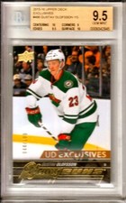 2015-16 Upper Deck Exclusives #486 Gustav Olofsson RC Young Guns /100 BGS 9.5