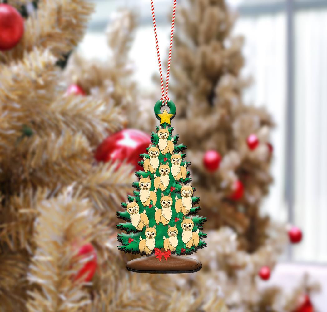 Llama Christmas Tree Ornament  Llama Xmas Ornament  Llama Car Ornament Gift
