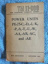 World War II Generator Operation, Maintenance, Repair - US War Department Text