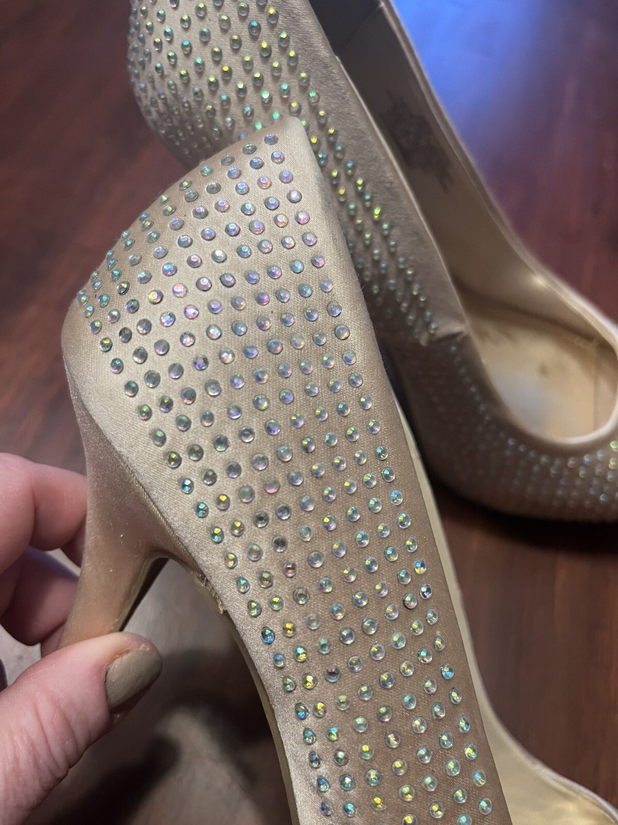 Jennifer Lopez Blingy Blush High Heel Pumps Size Open