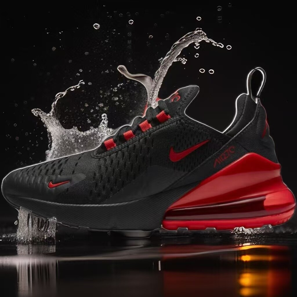 Nike Air Max 270 Men's Running Shoes in Black and Red