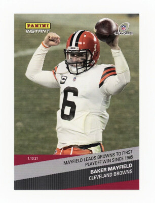 2020 NFL PLAYOFF WIN Panini Instant #203 Baker Mayfield Cleveland Browns  /265