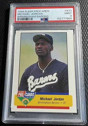 1994 Michael Jordan PSA 9 Fleer Procards Birmingham Barons Mint HOF