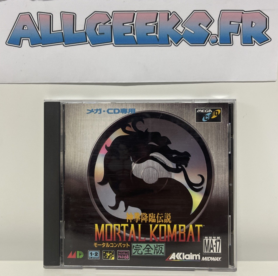 MORTAL KOMBAT KANZENBAN SEGA MEGA-CD NTSC-JAPAN (COMPLETE WITH SPIN CARD