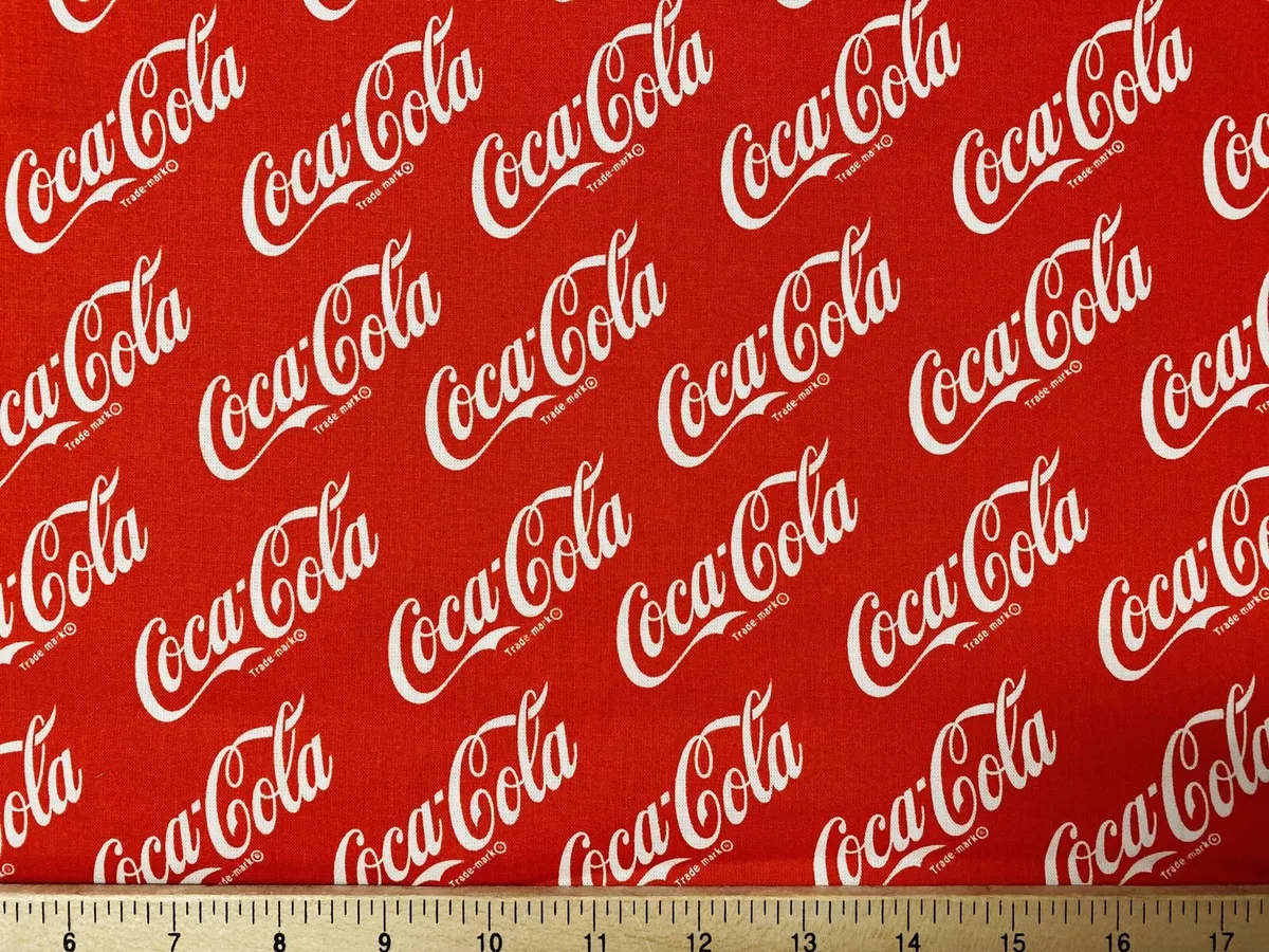 Coca Cola Coke, 100% Cotton Fabric, 1/4 Yard (9” x 44”) Red, New | eBay