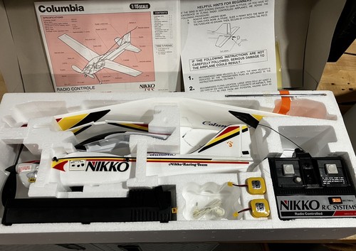 Nikko radio controlled airplane battery powered 1990 Columbia plane open box New - Picture 2 of 13