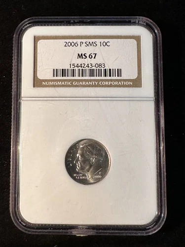 2006 P ROOSEVELT DIME NGC MS 67 083