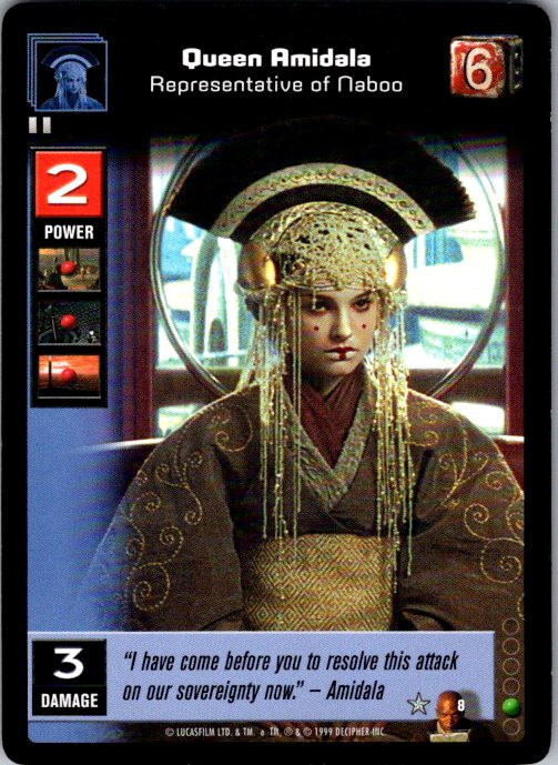 Star Wars Young Jedi CCG Jedi Council Queen Amidala