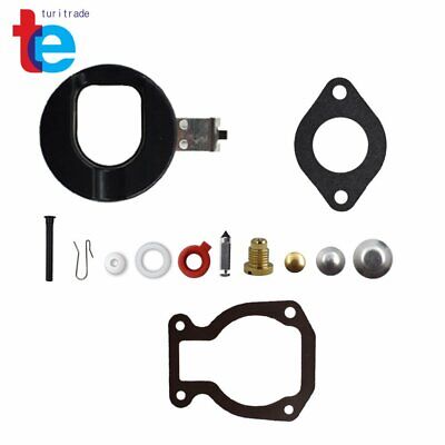 XQSM Carburetor Carb Kit with Float Compatible with Johnson Evinrude 4 4.5 5 6 7 8 9.9 14 15 HP 1974-1988 Replace 398453 398452 391305 439072 391937 
