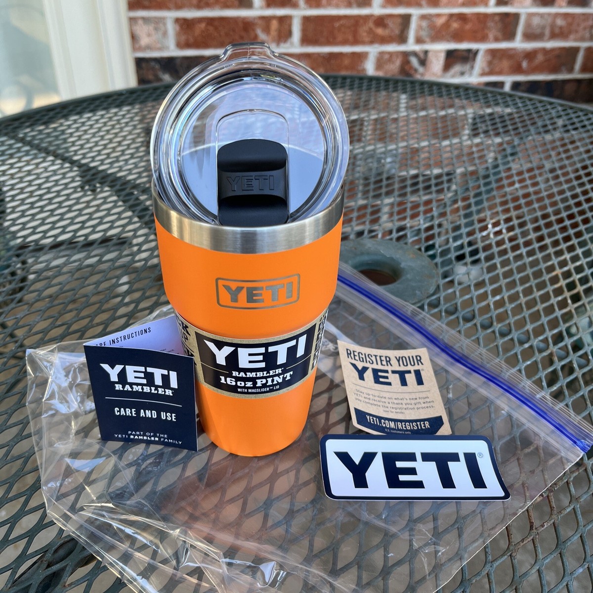 Yeti ❄️16 oz Pint King Crab Orange New Stackable Rambler