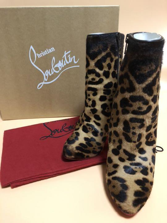 Christian Louboutin BIG LIPS BOOTY 120 Leopard Boots 36.5 Christian Louboutin BIG LIPS BOOTY 120 Leopard Boots 36.5