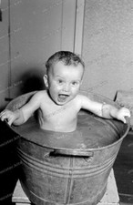 Vintage-Negative-Boy-Boy-Wash-Cute-Boy-Wash-Bathing-Bathtub-3