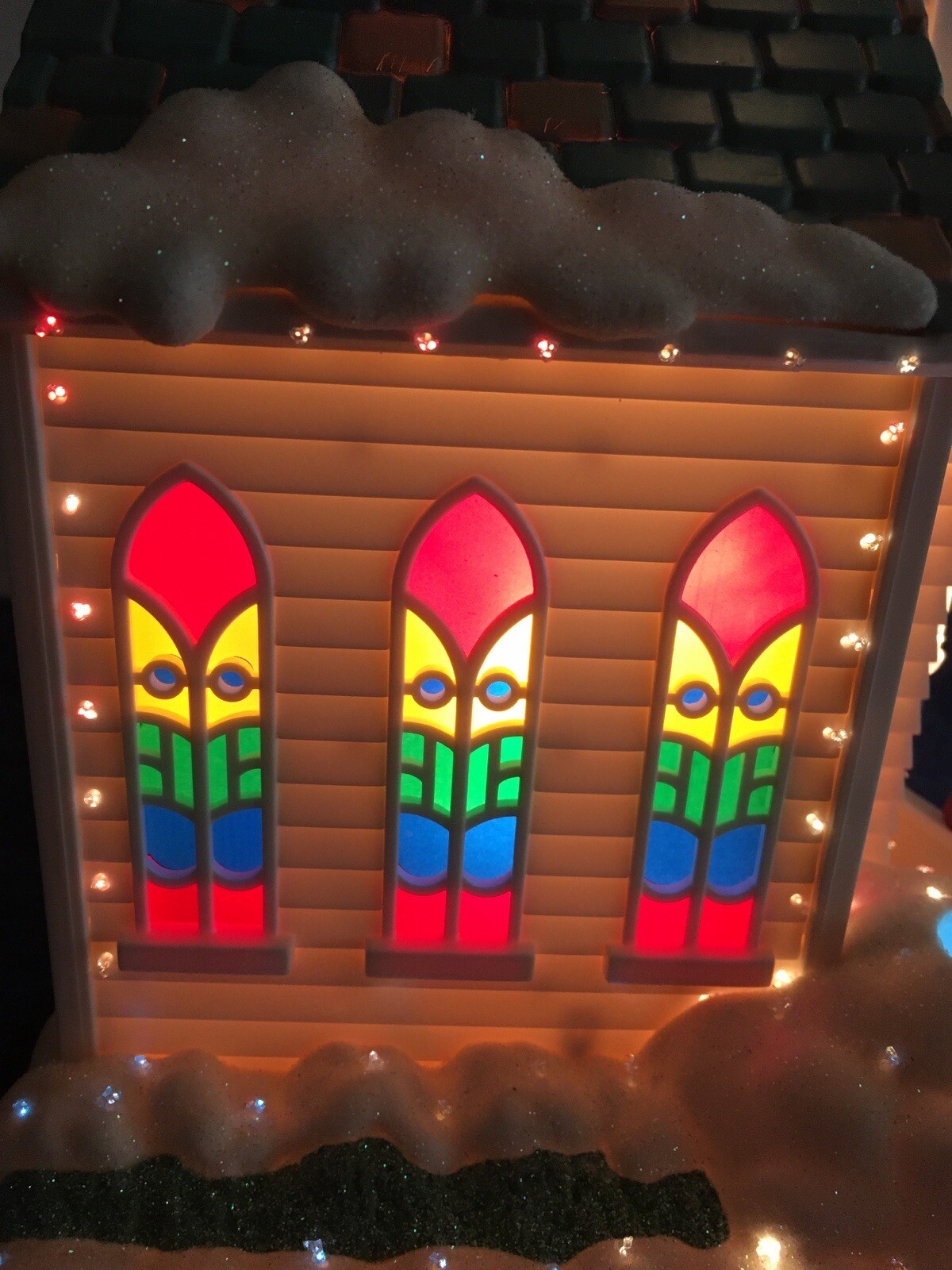 Avon Holiday Splendor Lighted Fiber Optic Church eBay