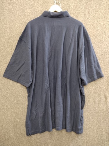 Gildan DryBlend Mens Polo Sport Shirt T-Shirt Color Navy Size 4XL - Picture 2 of 10