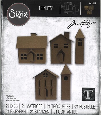 Sizzix Thinlits Stanze Set 21PK - 665585 Paper Village #2 by Tim Holtz