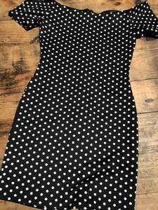forever 21 black polka dot dress